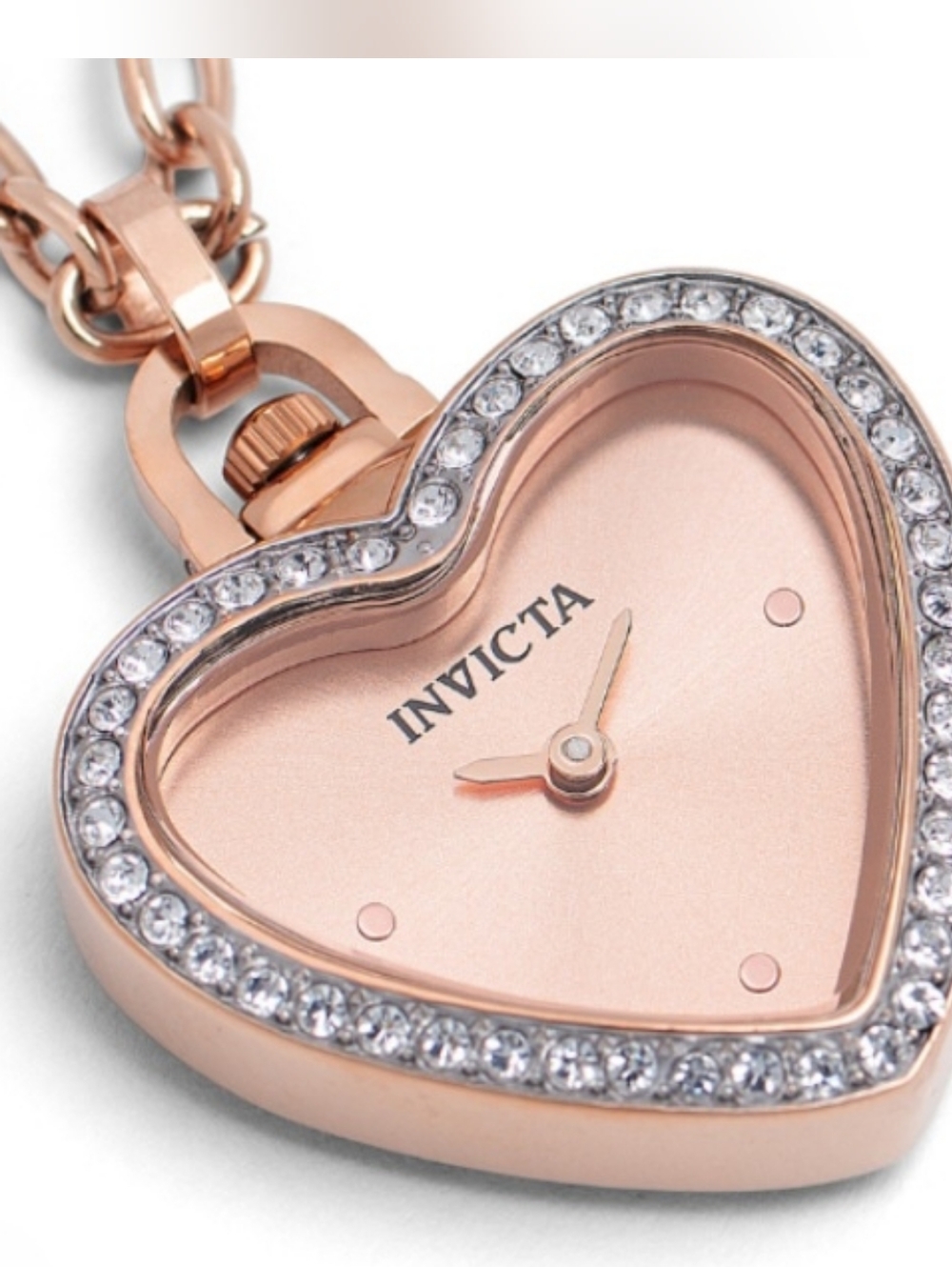 Invicta Mini Angel Women's Necklace Watch - 27.5mm, Rose Gold NIB